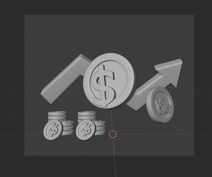 Business Investing 3d Illustration  Icon Pack 3D model_9