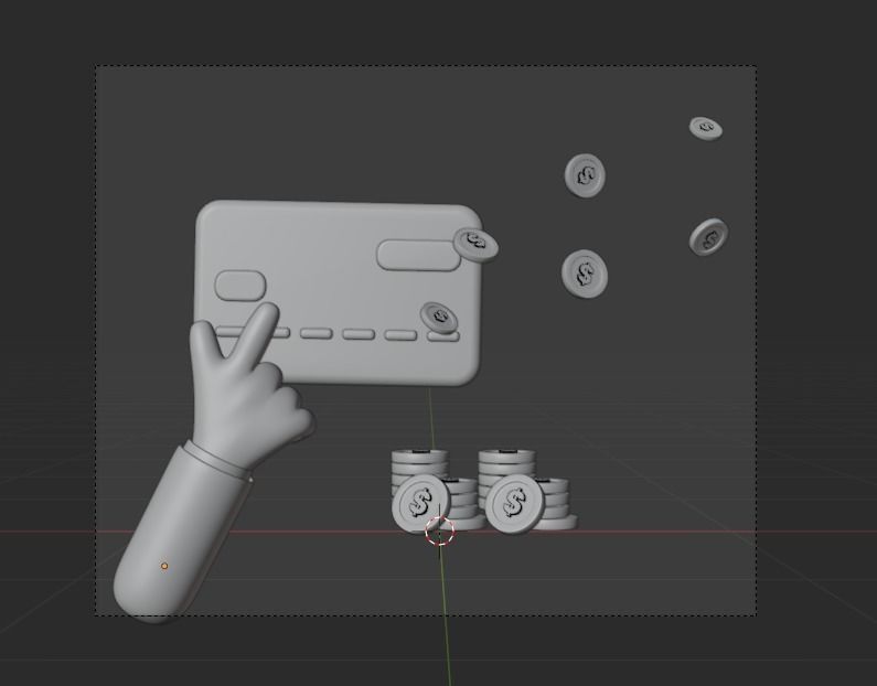 Business Investing 3d Illustration  Icon Pack 3D model_6