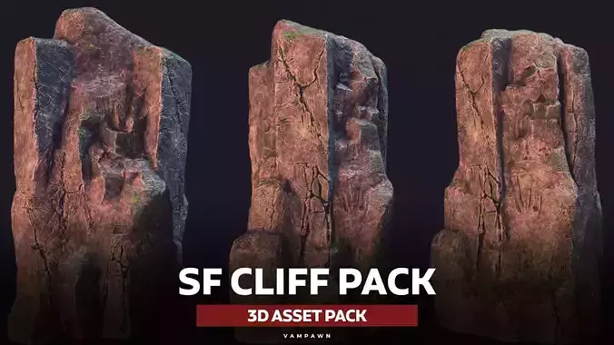 SF Cliff Pack 3D Model 
