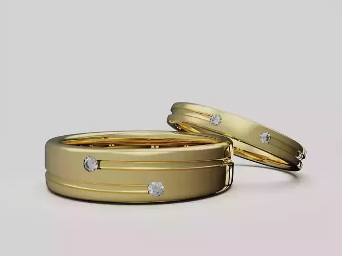 Modern Couple Bands 4-14US Sizes
