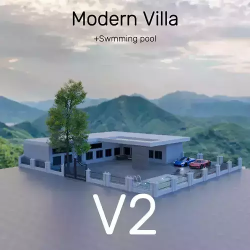 Modern villa with swimming pool V2