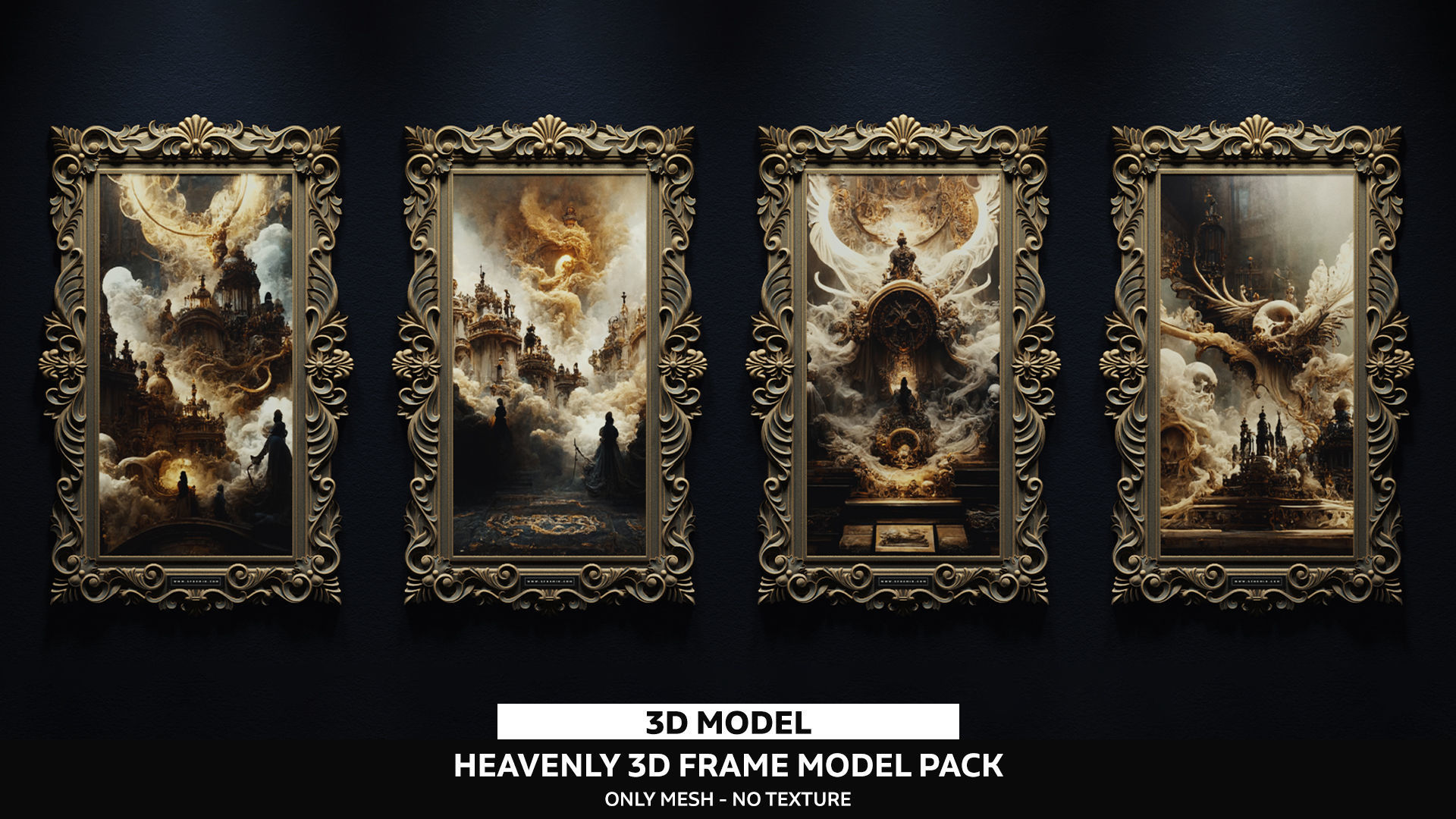 Heavenly Frame 3D - Base Mesh - No texture 3D model_1