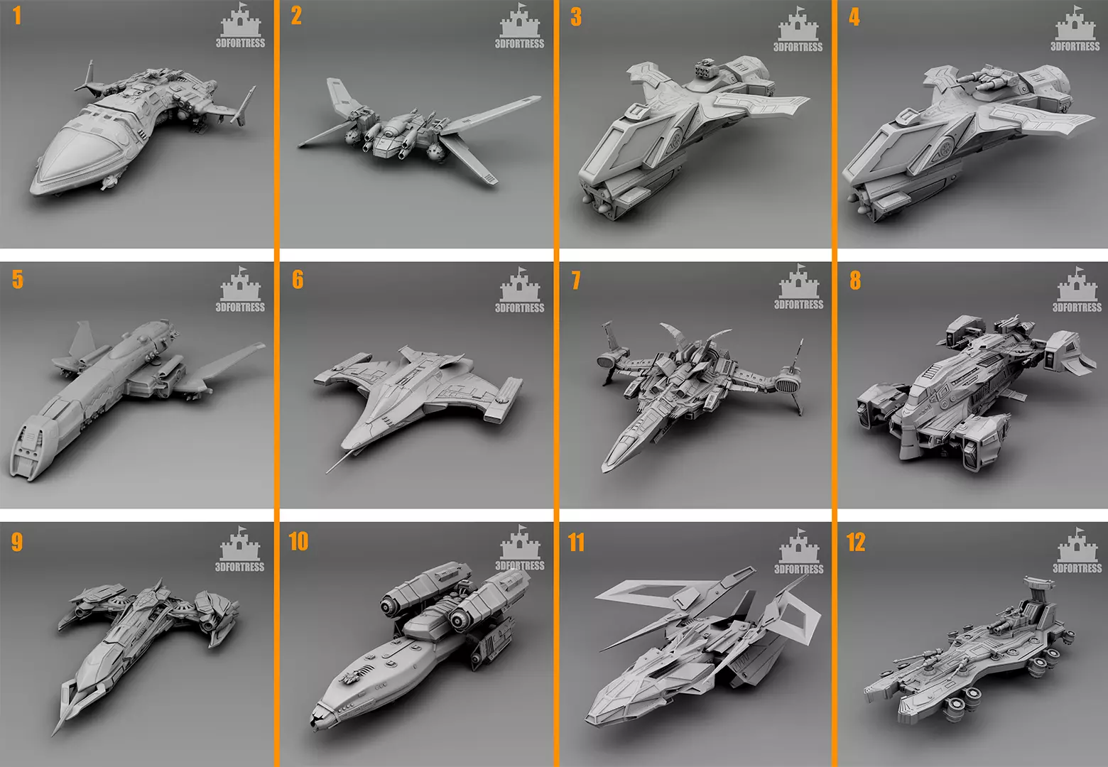 Galactic squadron  3D Model Collection_0