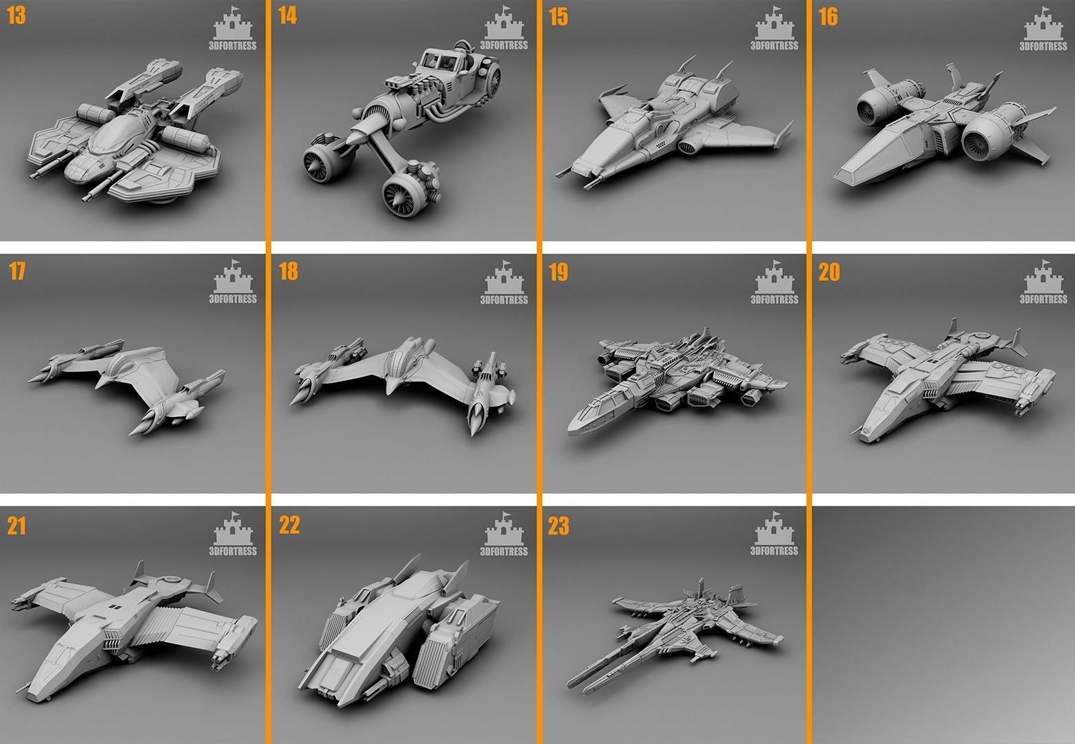 Galactic squadron  3D Model Collection_1