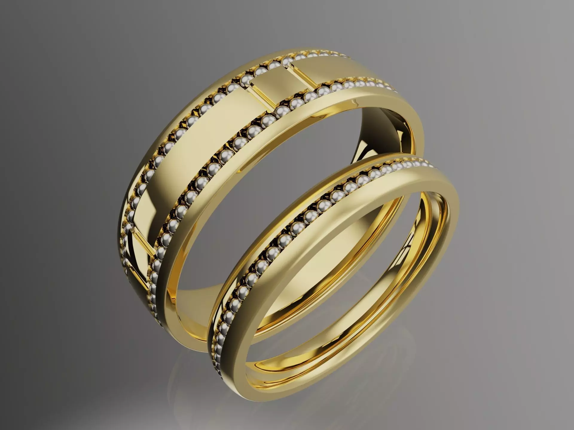 Modern Classic Wedding Bands 4-14US Sizes 3D print model