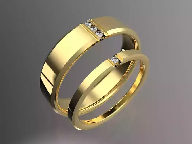 Couple Wedding Rings 4-14US Sizes