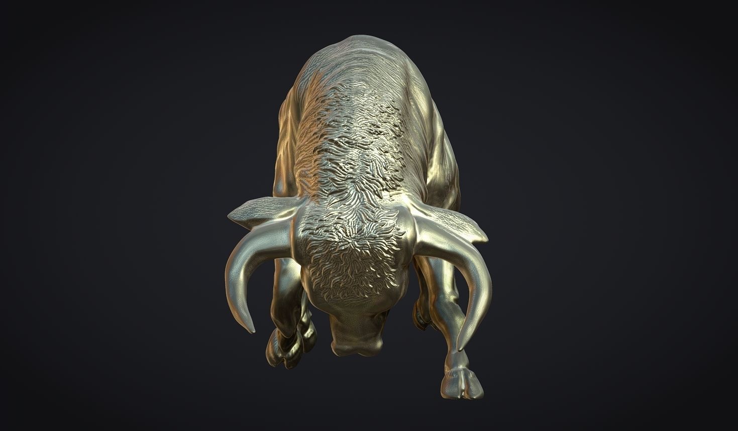 Charging Bull 3D print model_11