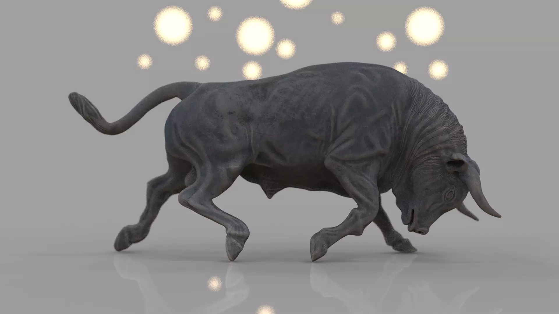 Charging Bull 3D print model_0