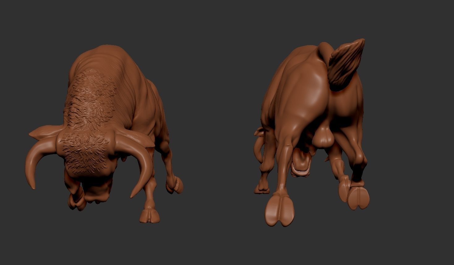 Charging Bull 3D print model_15