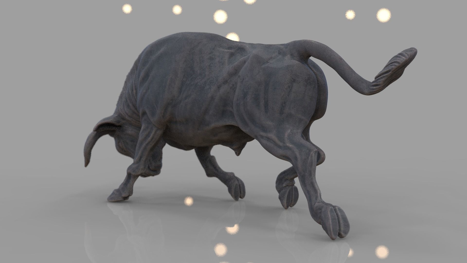 Charging Bull 3D print model_6