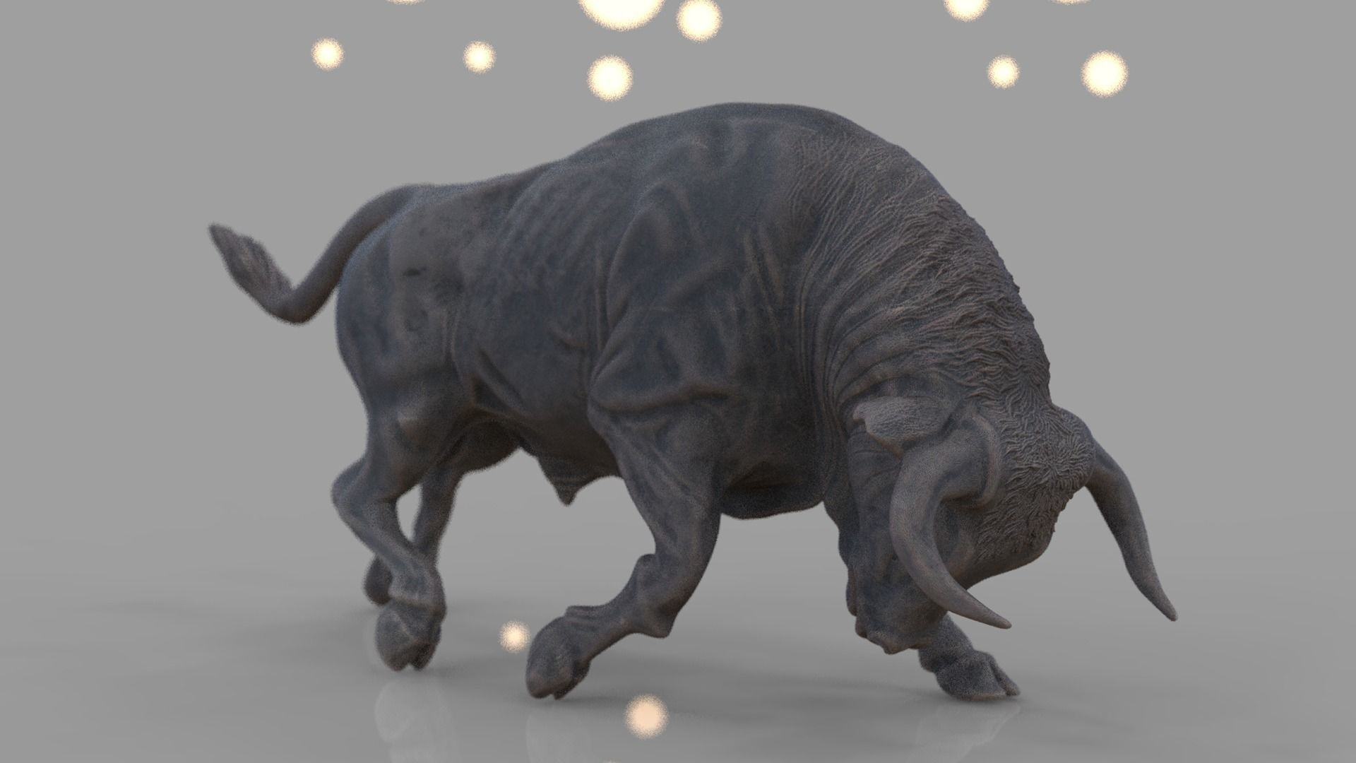Charging Bull 3D print model_2