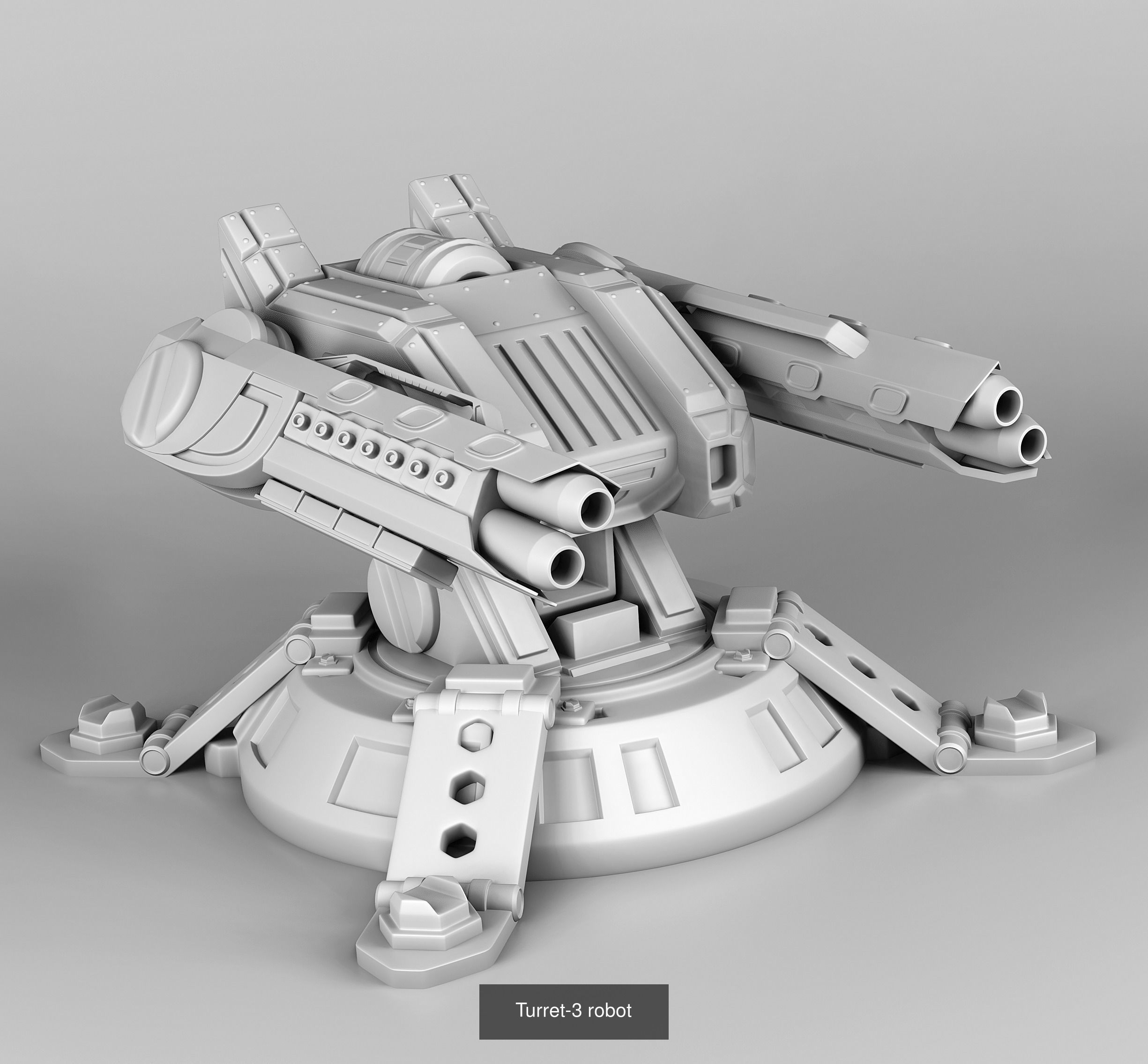 A set of turrets 3D Model Collection_5