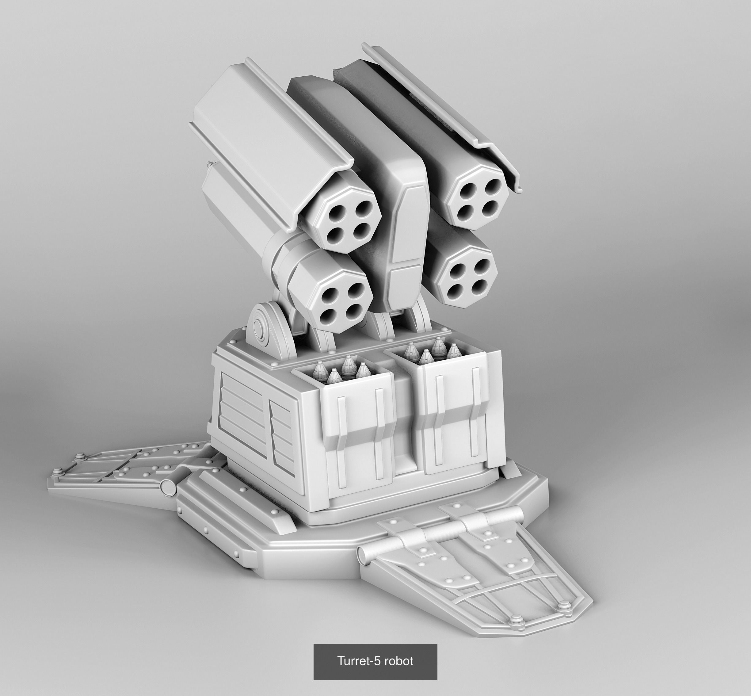 A set of turrets 3D Model Collection_6
