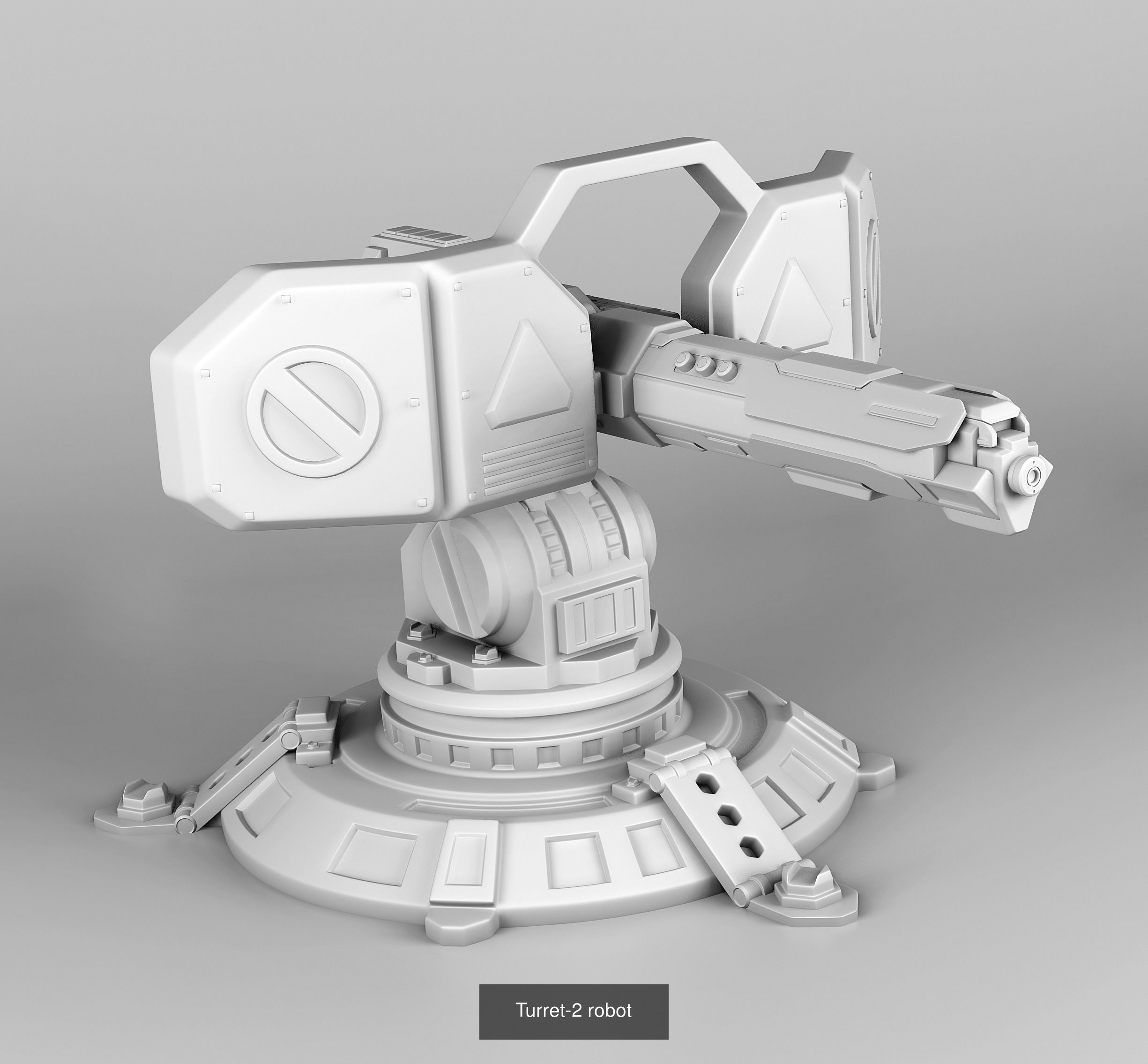 A set of turrets 3D Model Collection_4