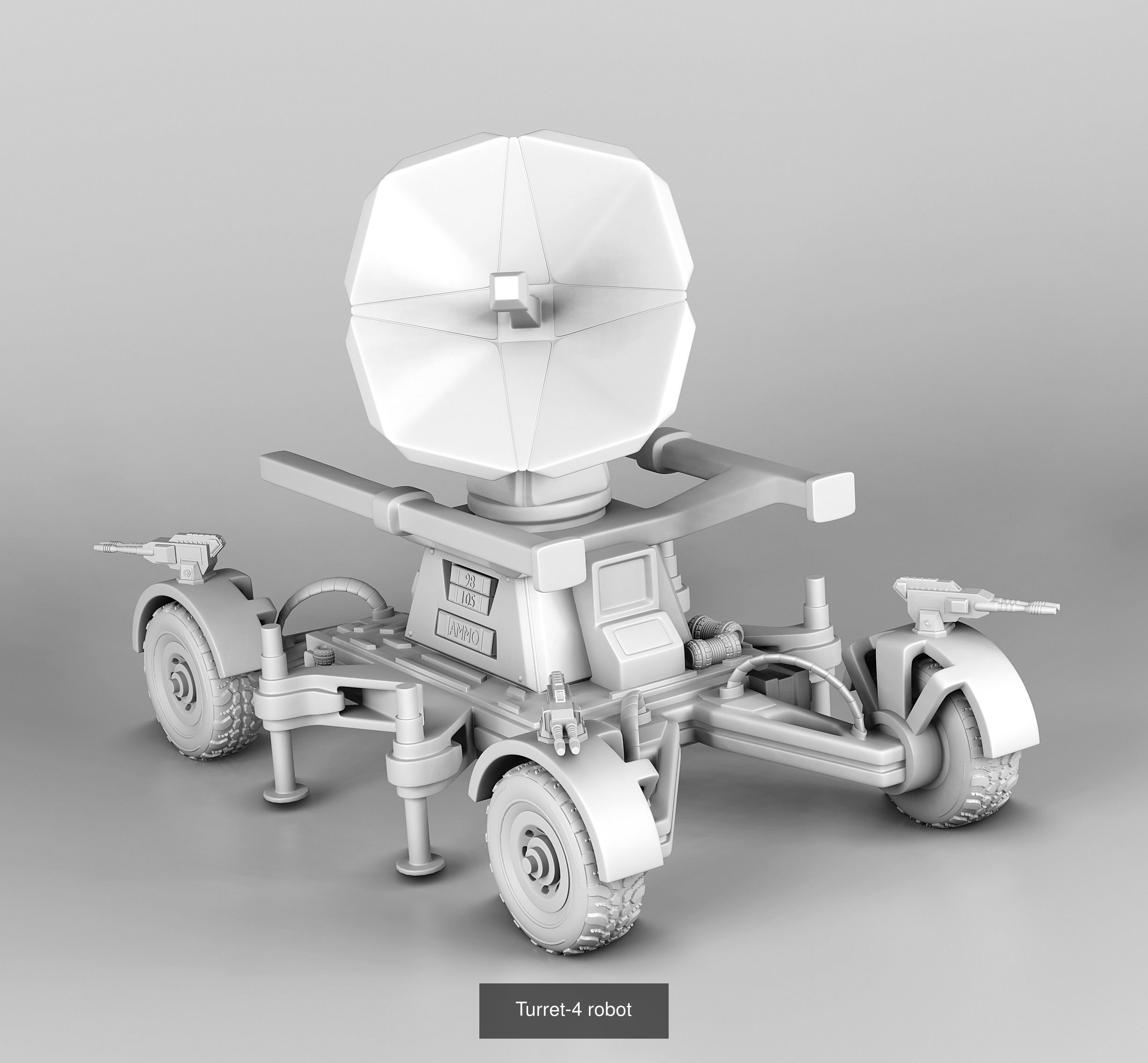 A set of turrets 3D Model Collection_7