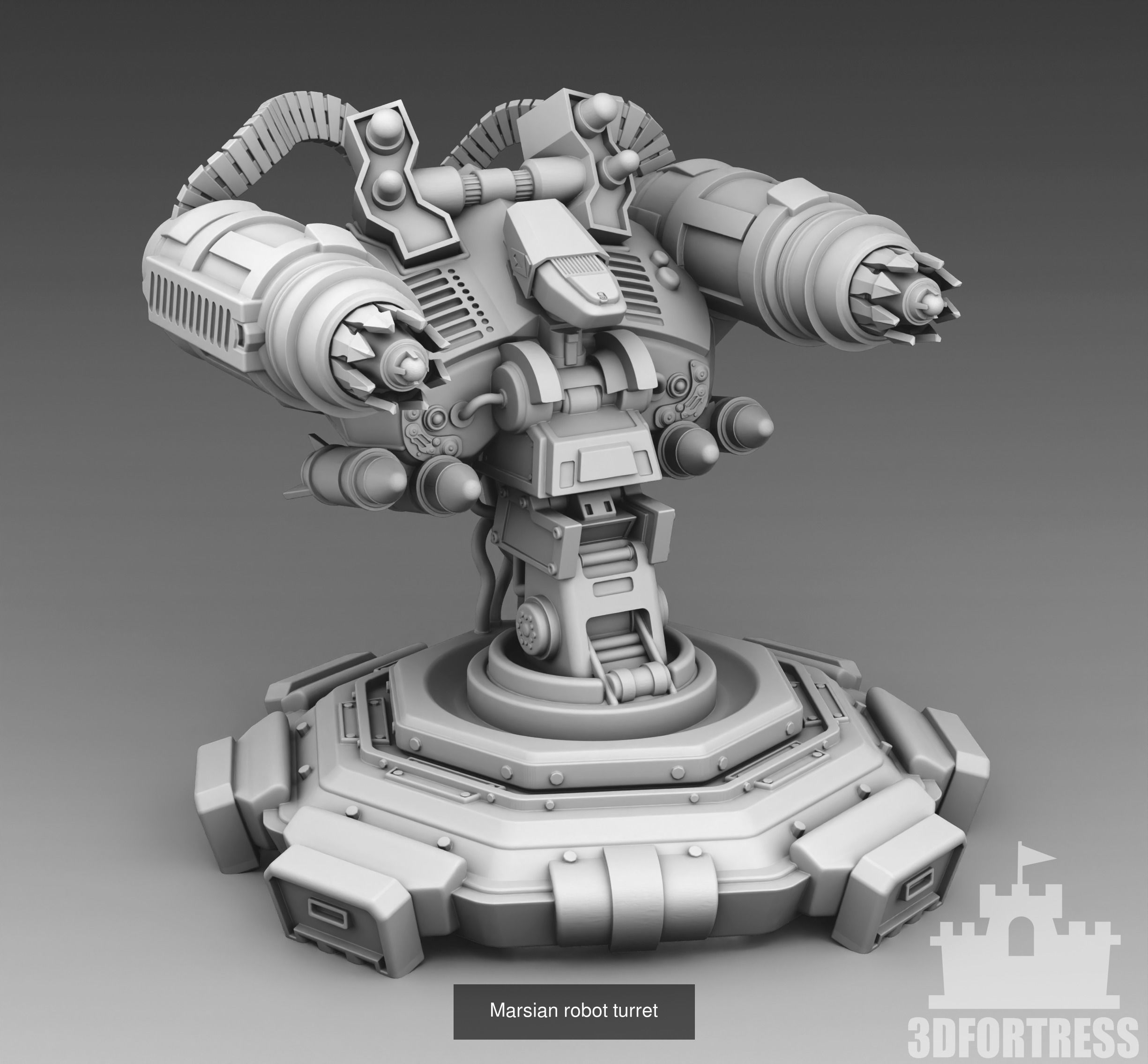 A set of turrets 3D Model Collection_11