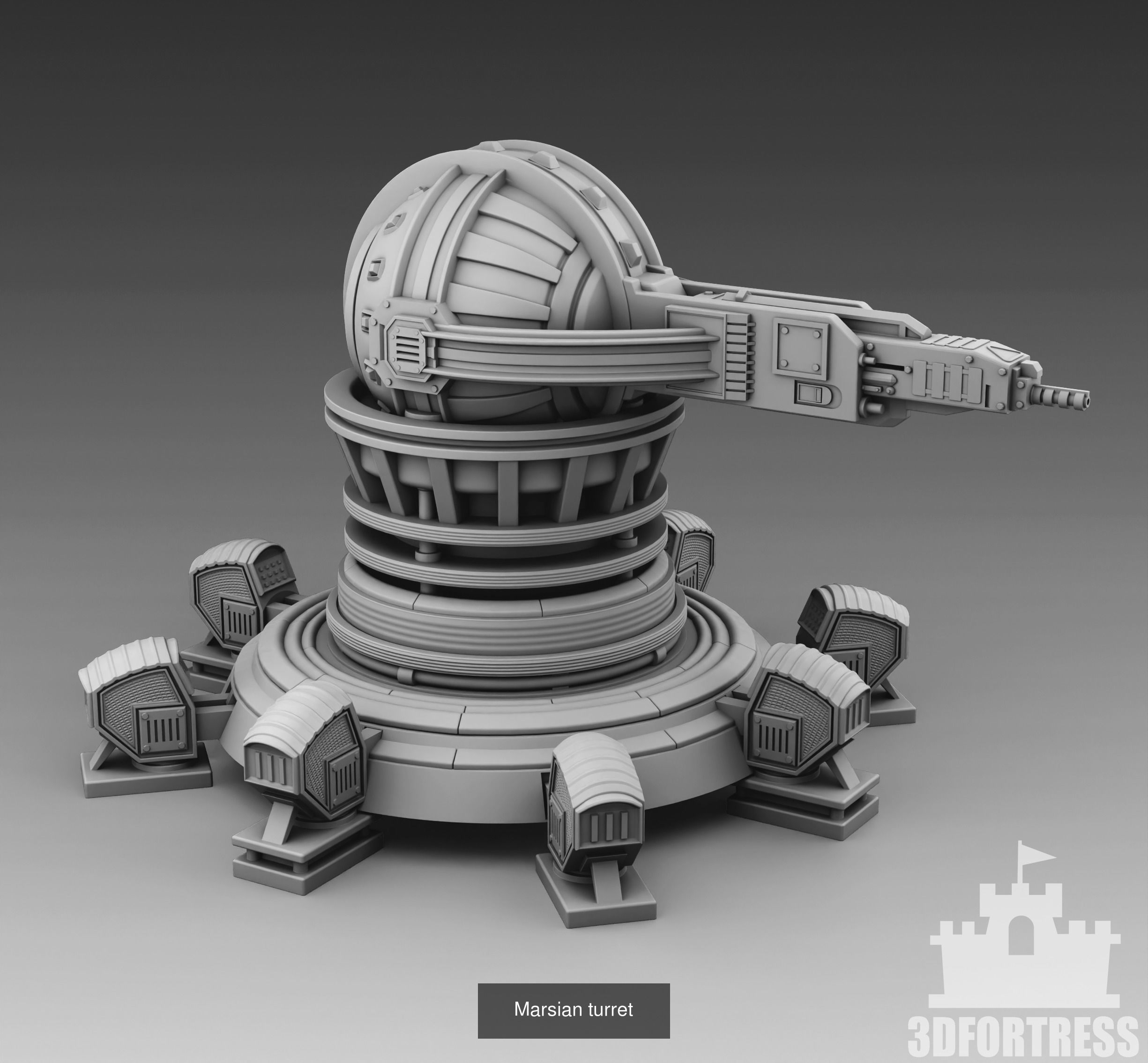 A set of turrets 3D Model Collection_10