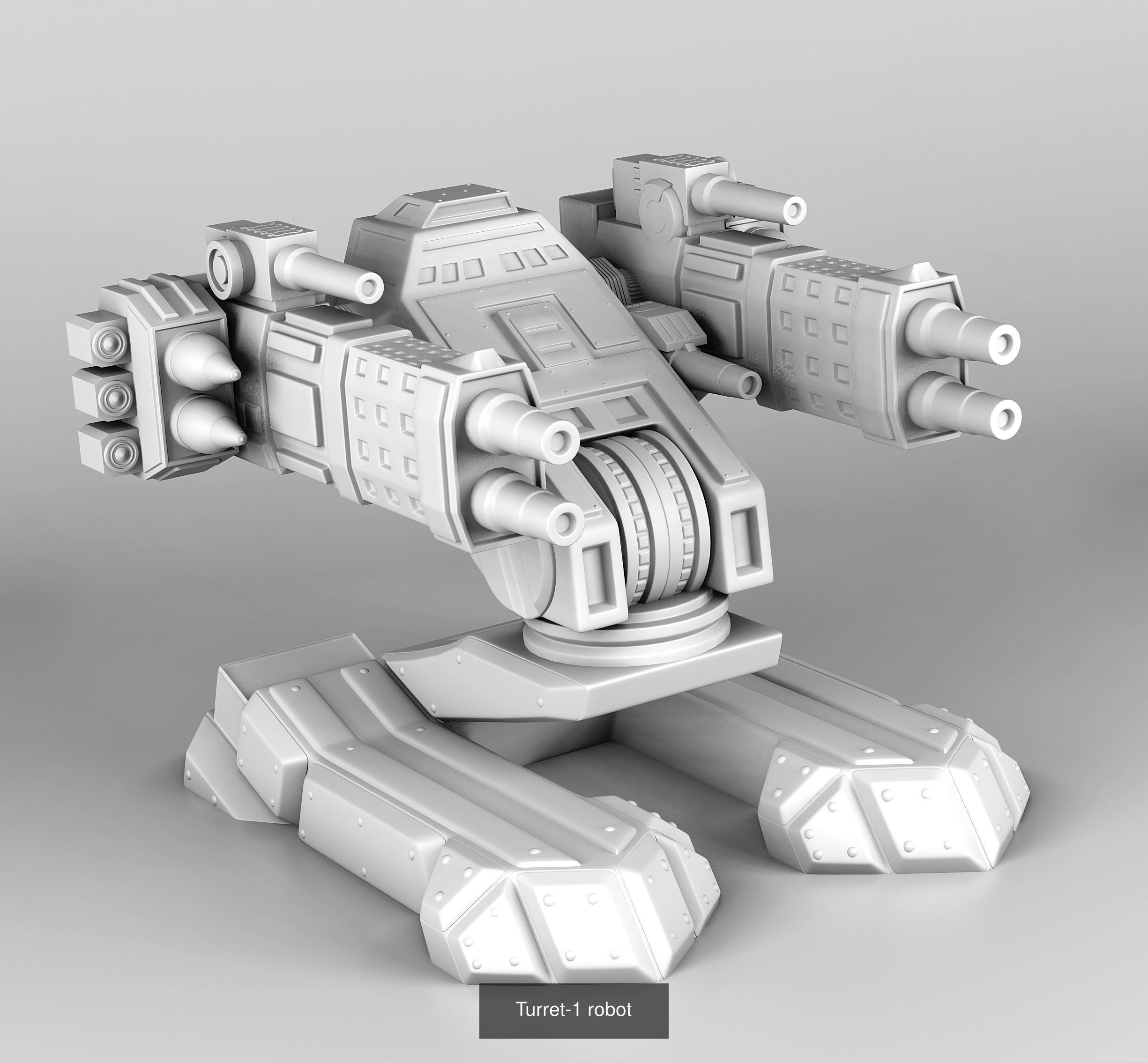 A set of turrets 3D Model Collection_3