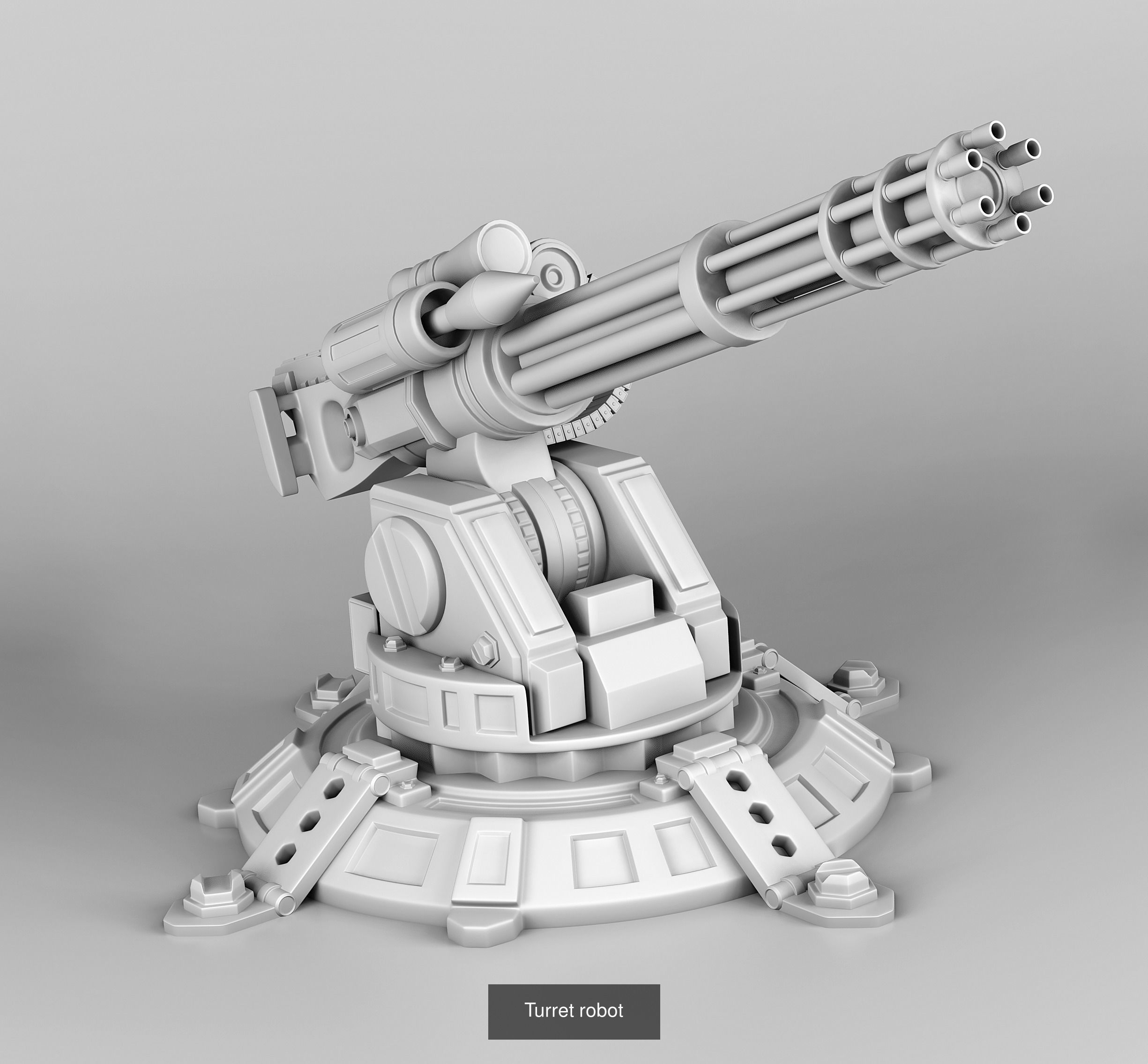 A set of turrets 3D Model Collection_2
