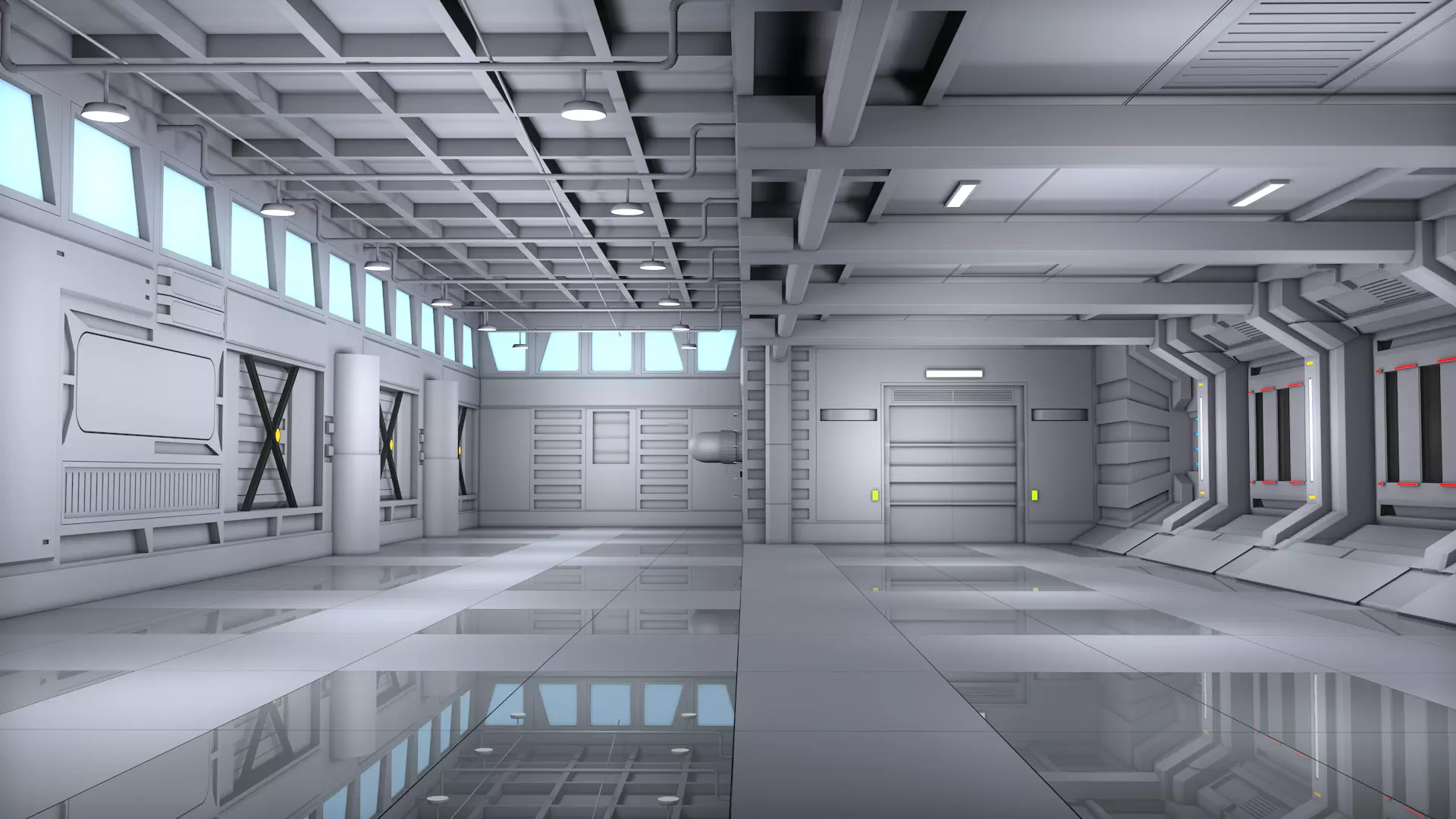 Sci Fi Room Interior 3D model_0