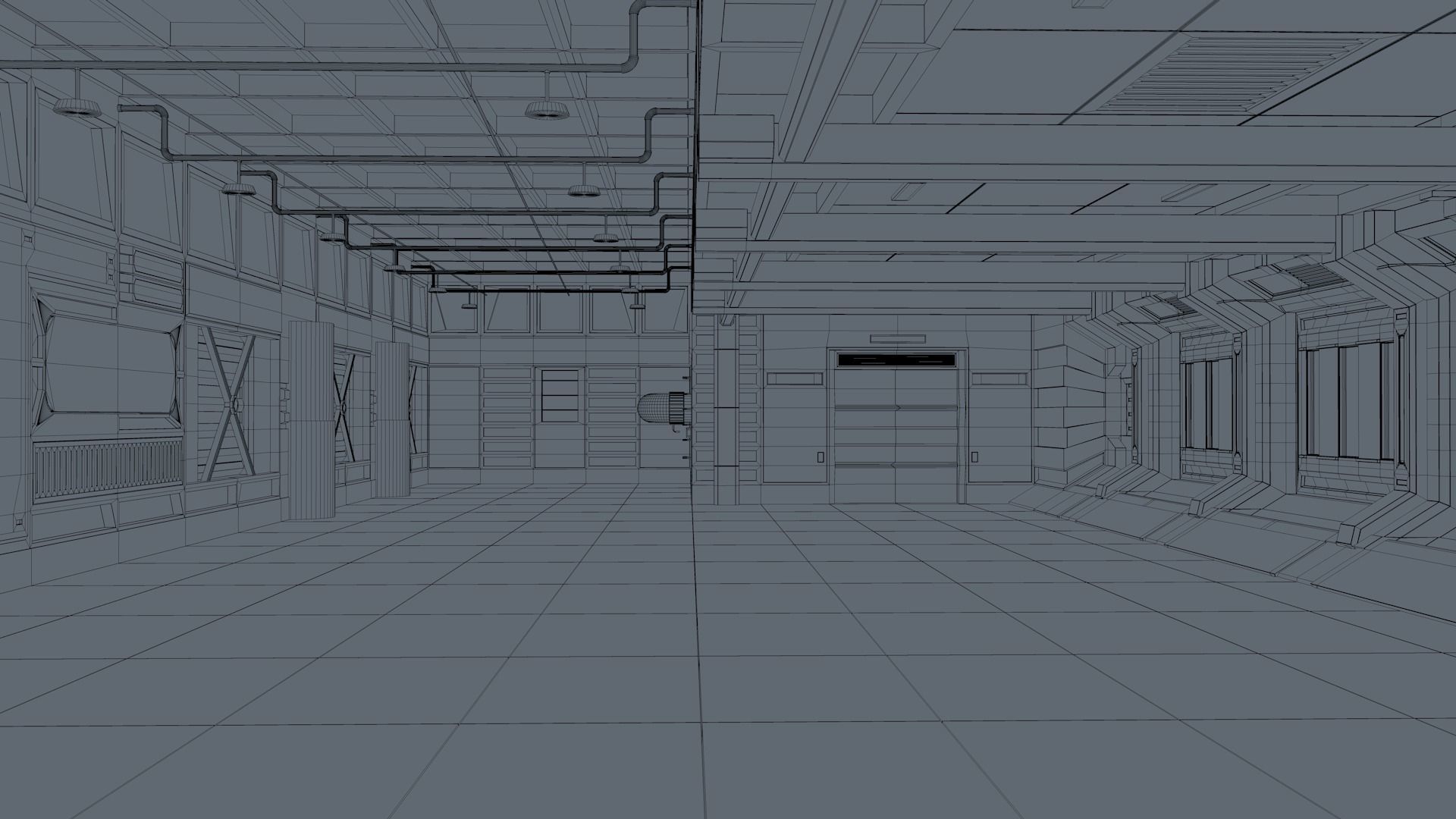 Sci Fi Room Interior 3D model_13