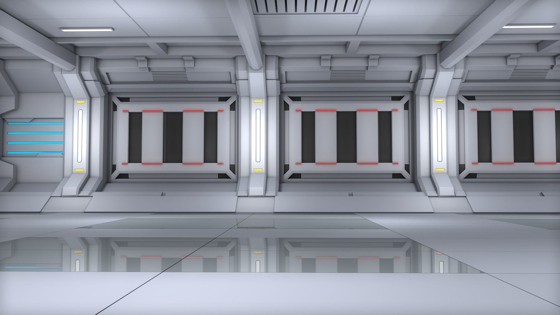 Sci Fi Room Interior 3D model_8