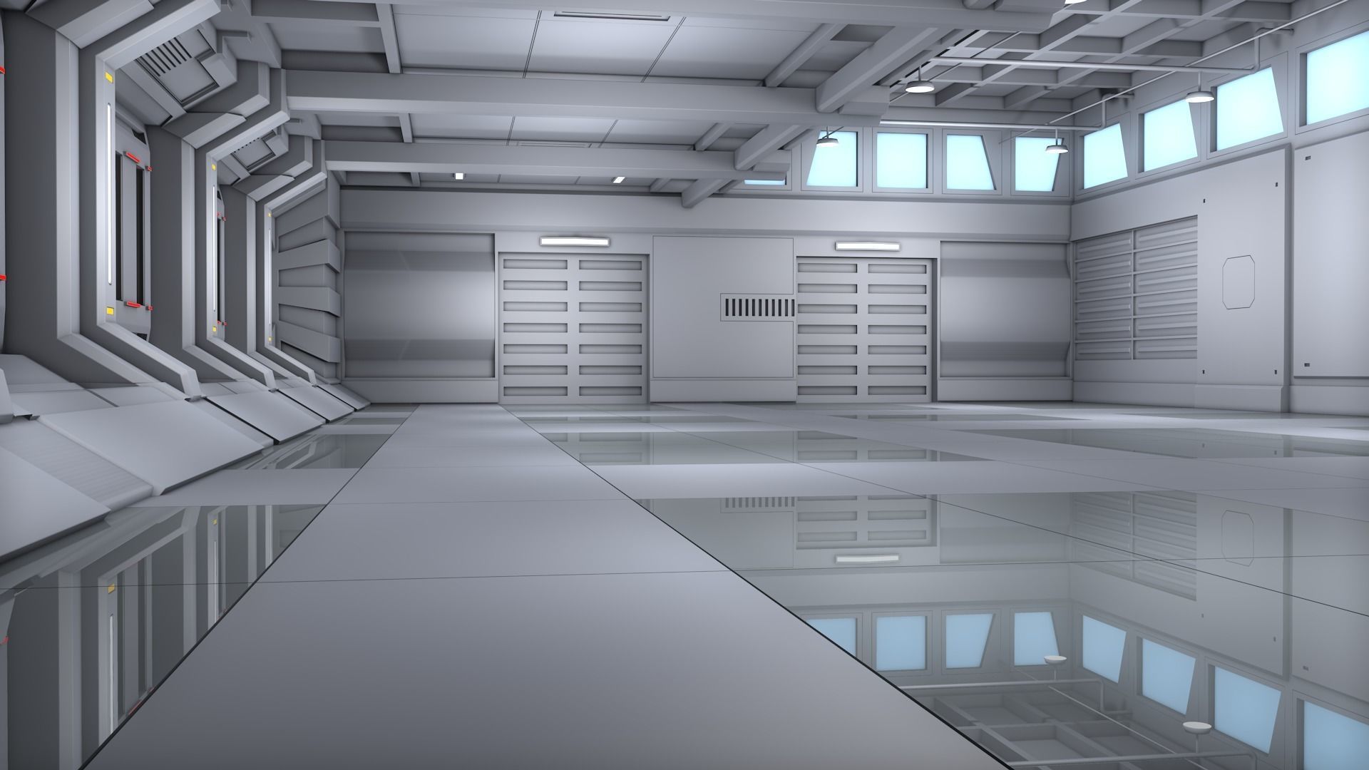 Sci Fi Room Interior 3D model_3