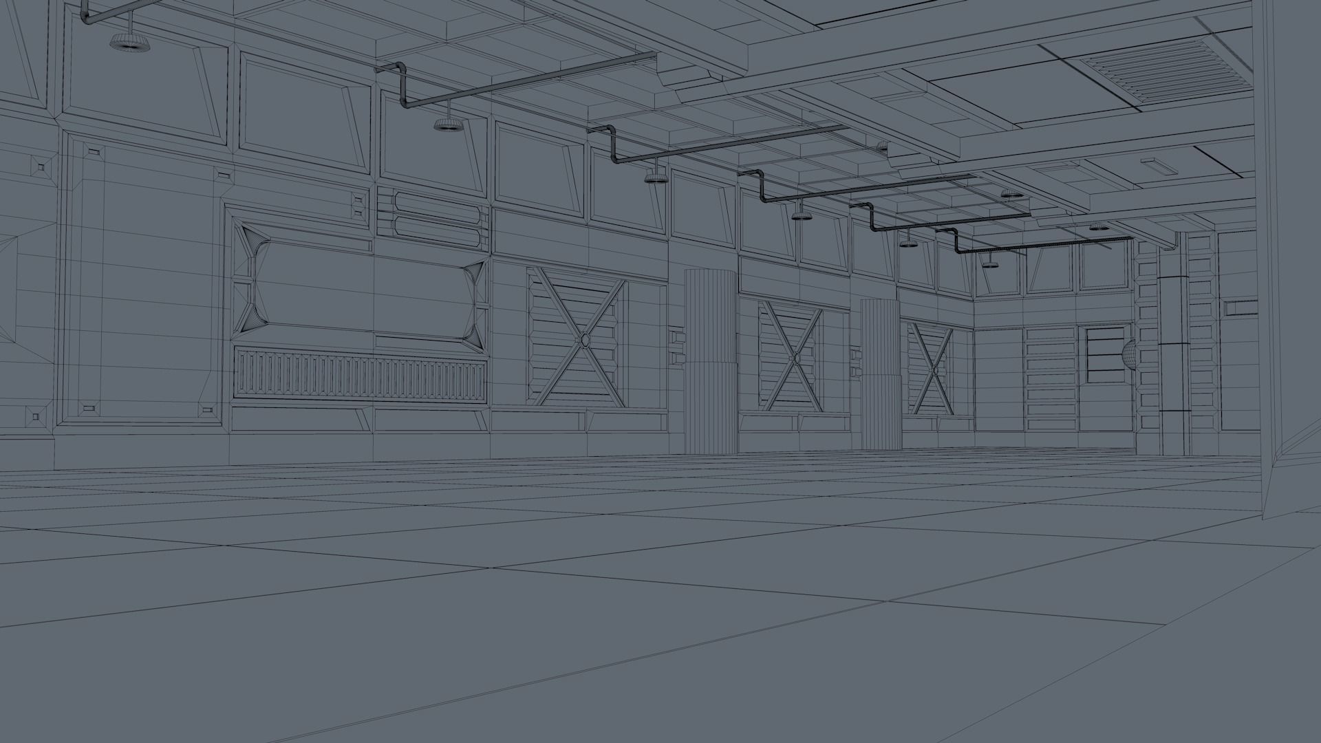 Sci Fi Room Interior 3D model_15