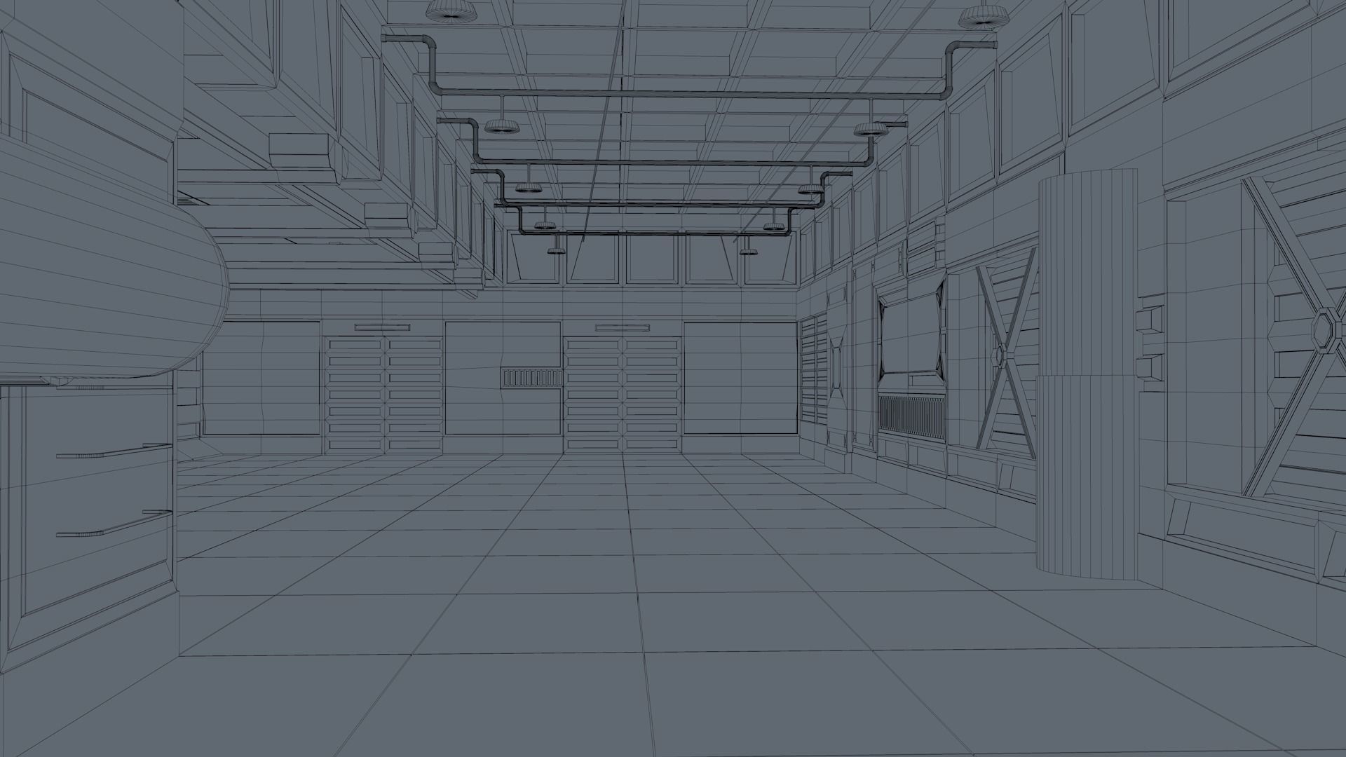 Sci Fi Room Interior 3D model_16