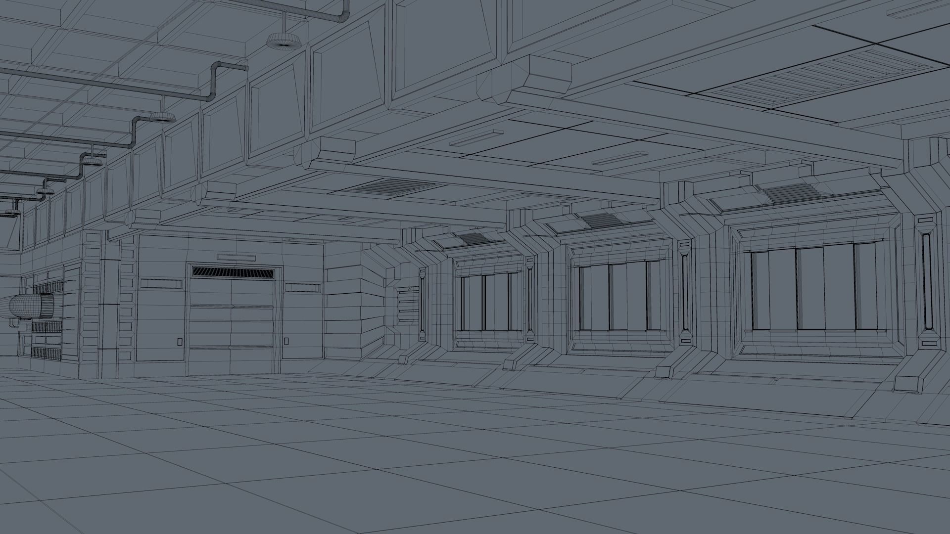 Sci Fi Room Interior 3D model_14