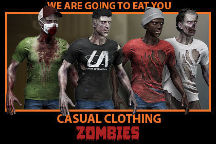 Zombie Casual Clothes Low-poly 3D model_5
