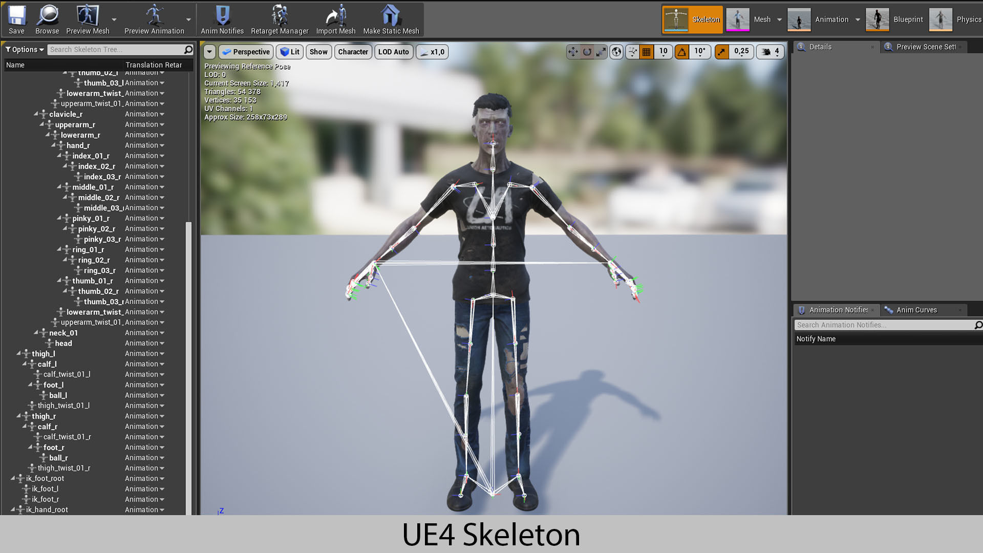 Zombie Casual Clothes Low-poly 3D model_3