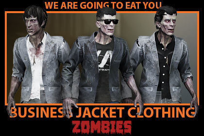 Zombie Buisness Jackets Clothes Low-poly 3D model_5