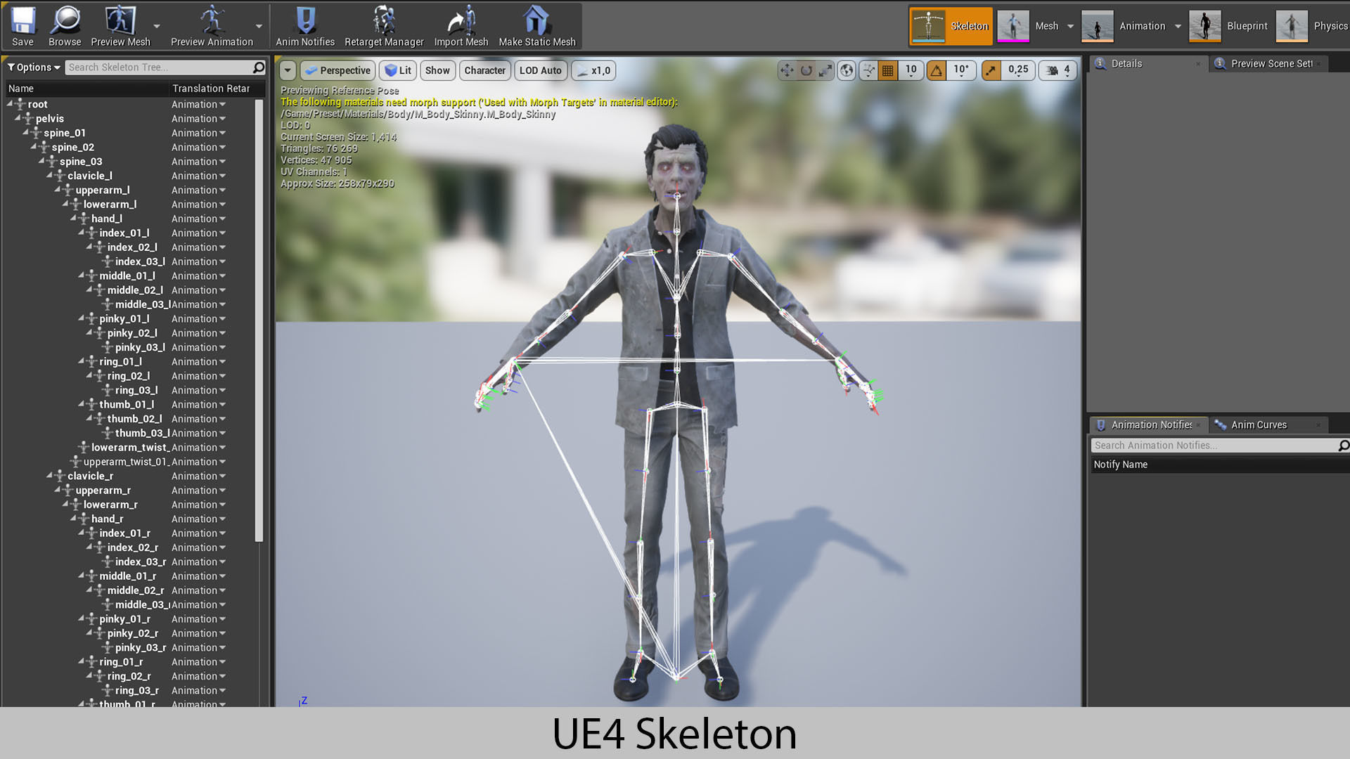 Zombie Buisness Jackets Clothes Low-poly 3D model_3
