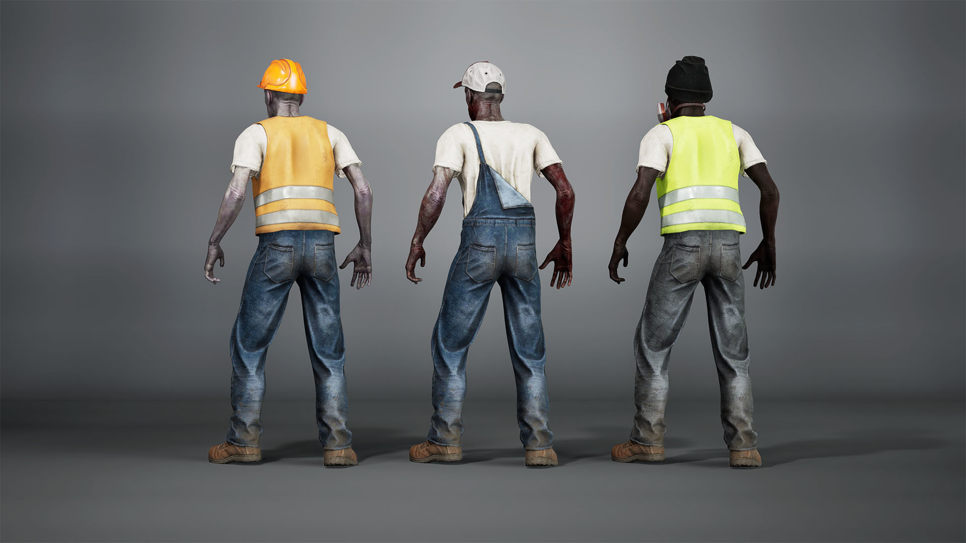 Zombie Builder Low-poly 3D model_2