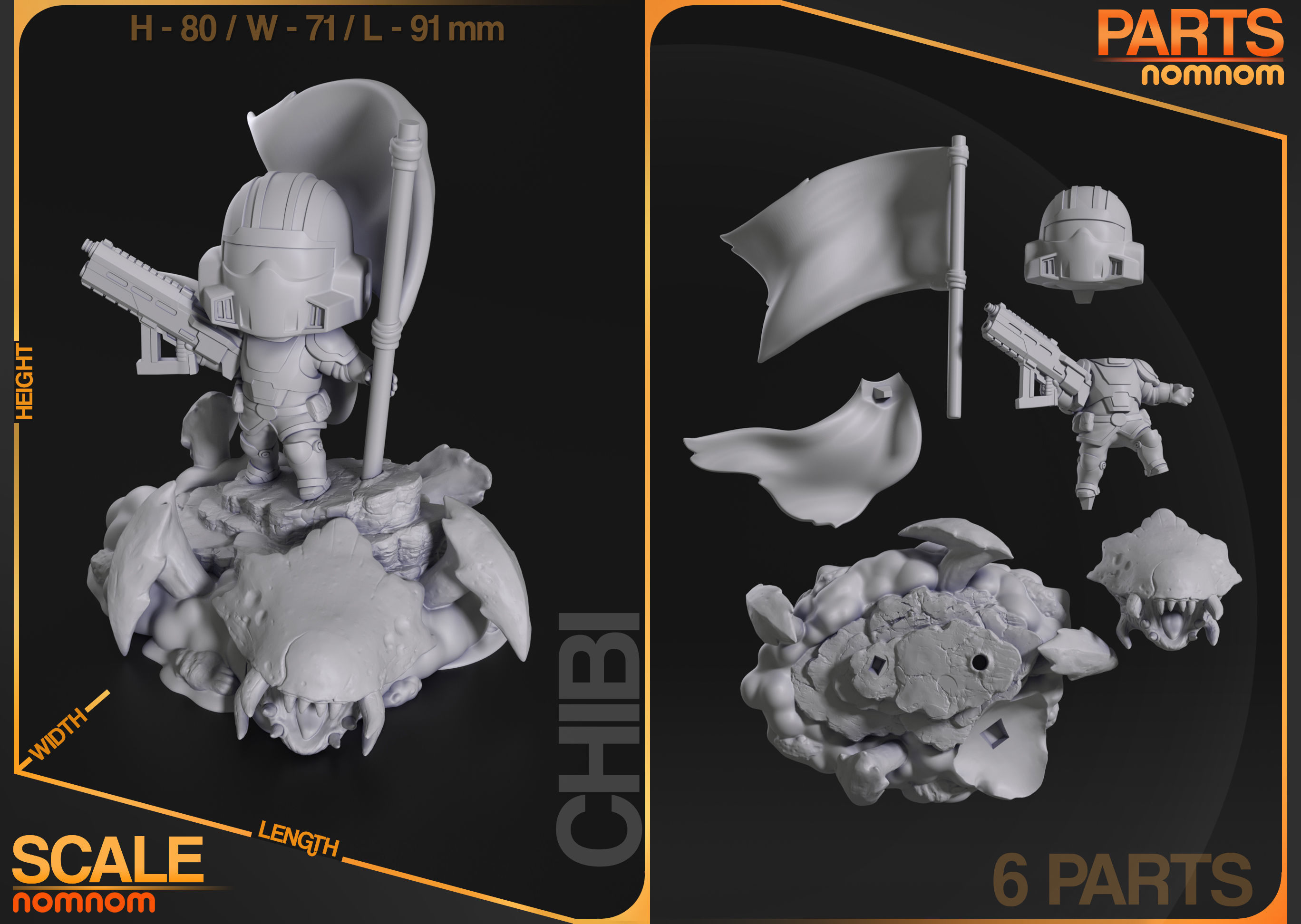 Chibi Helldiver - Helldivers 2 3D print model_1