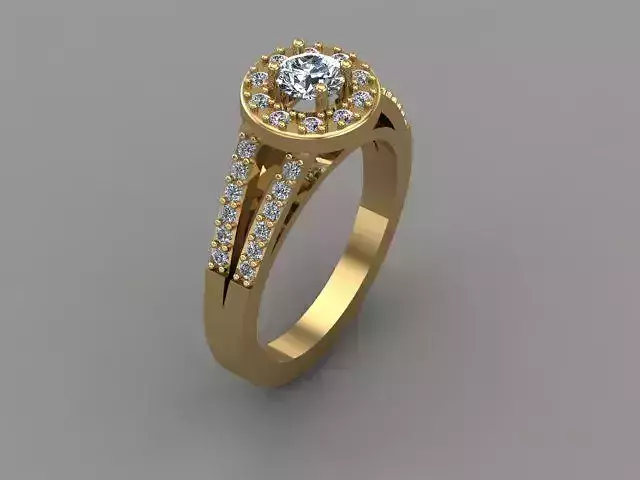 Solitaire ring 18k Gold