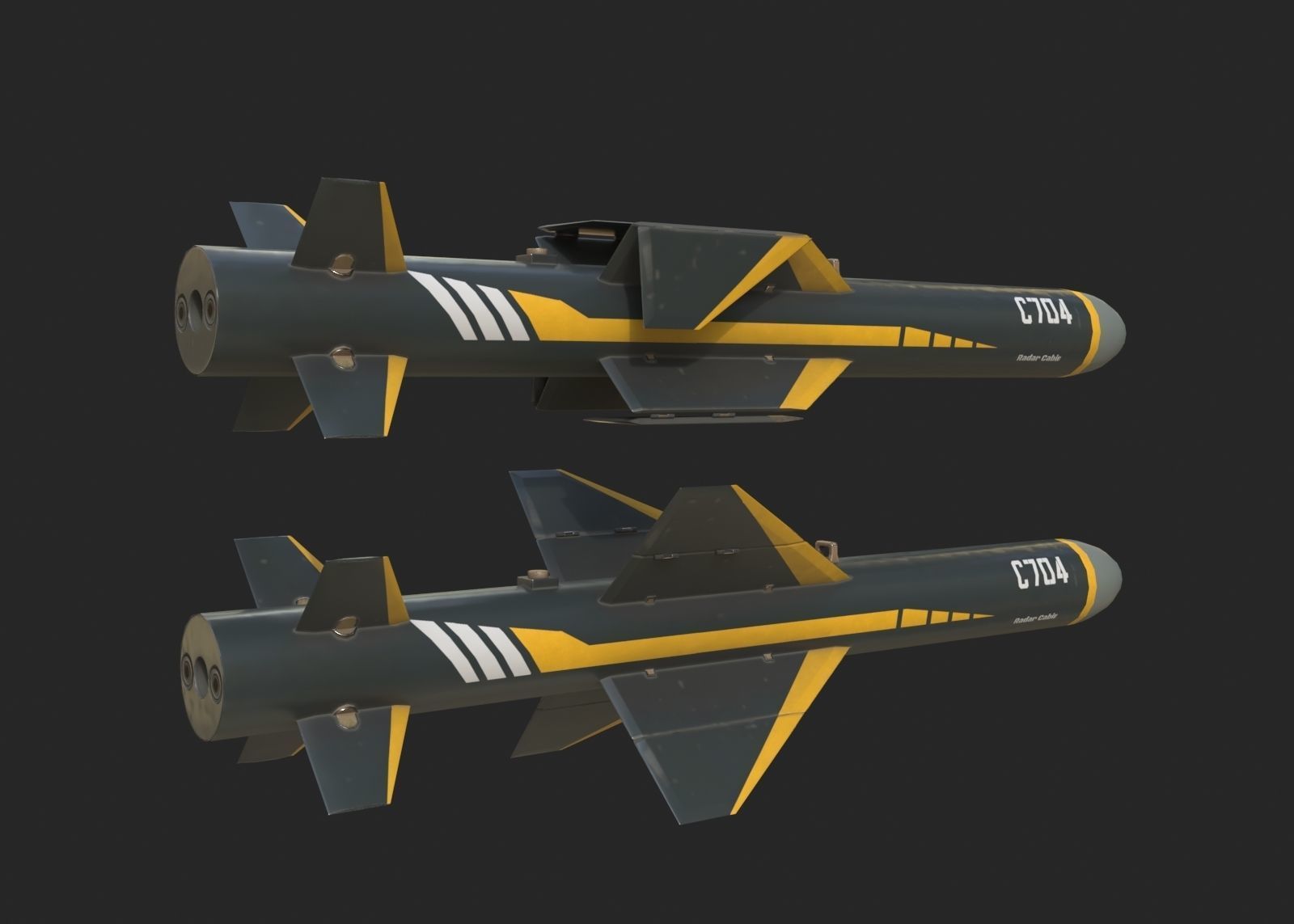 C704 3D model C704 C-704 Air-to-Ground Missile Light Anti-ship Missile VR ...