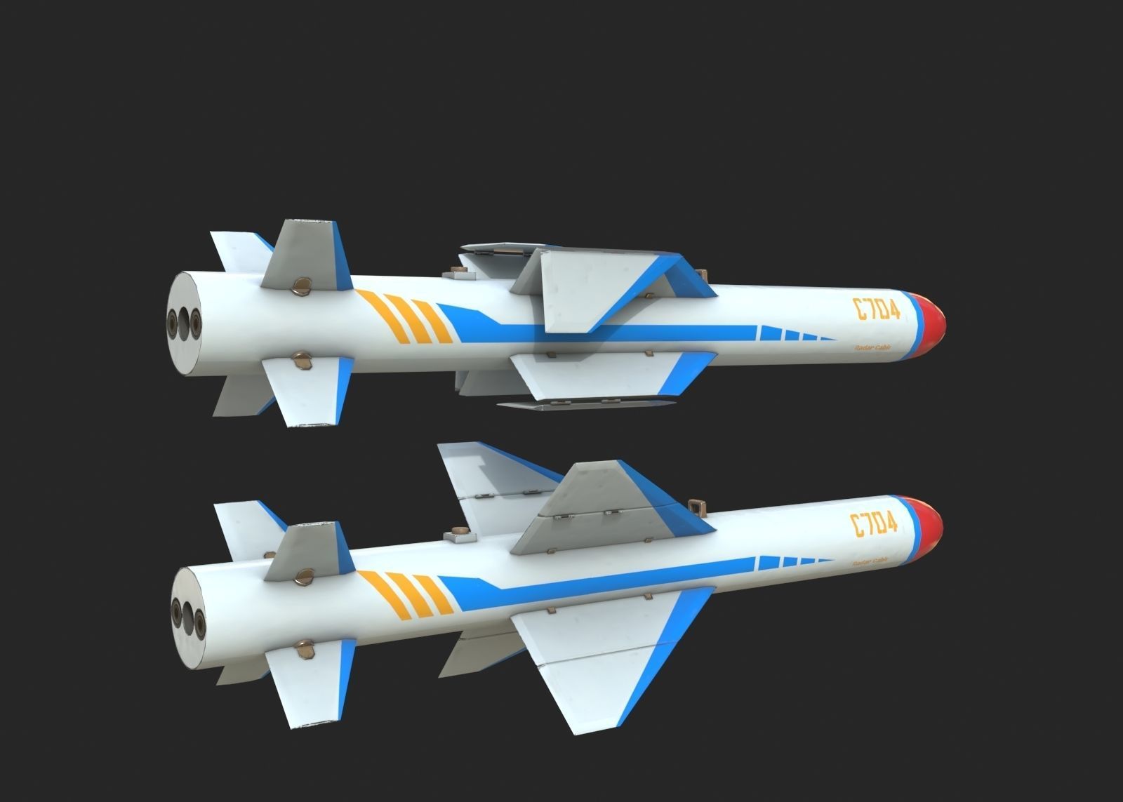 C704 3D model C704 C-704 Air-to-Ground Missile Light Anti-ship Missile VR ...