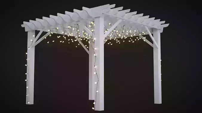 Pergola with Cables and Lights Generator