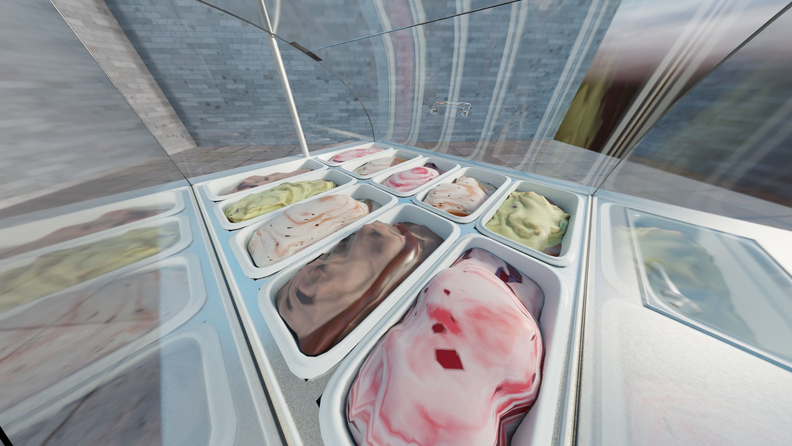 Icecreamcart Low-poly 3D model_1