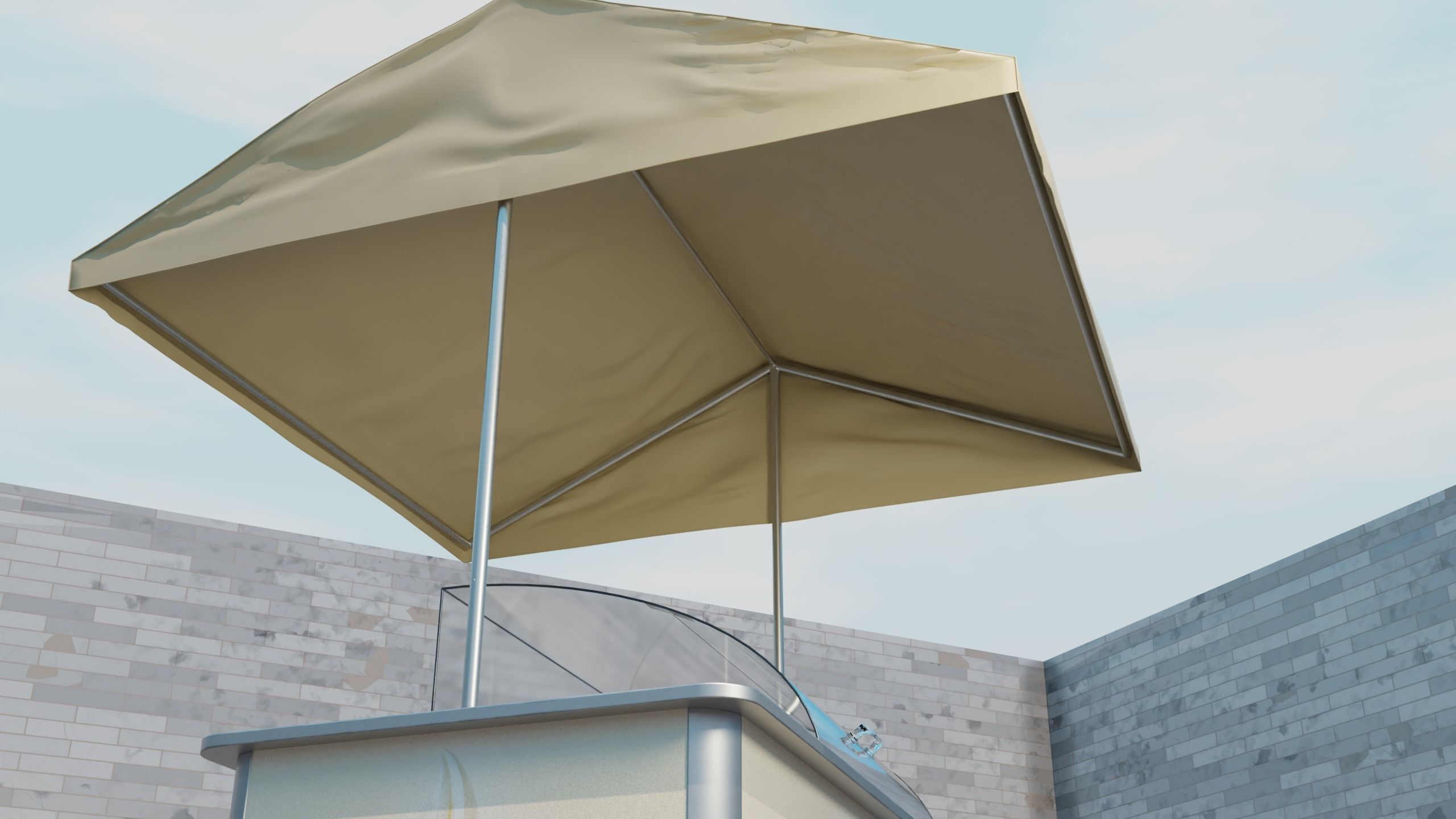 Icecreamcart Low-poly 3D model_4