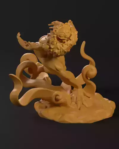 LION RUNNING SCULPTURE