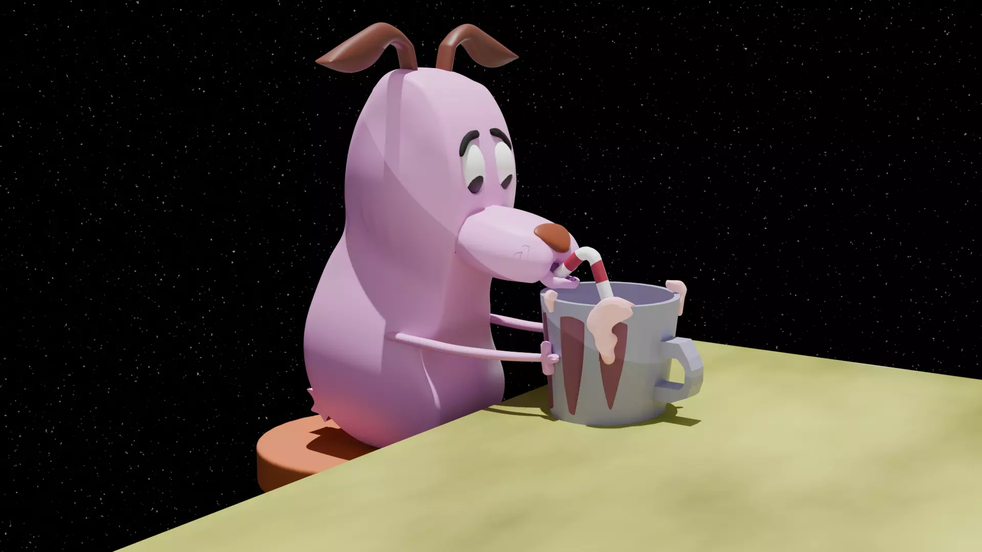 Courage the Cowardly Dog 3D print model