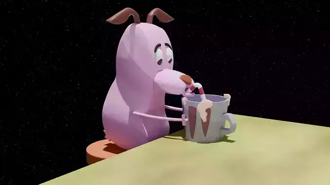 Courage the Cowardly Dog 3D print model