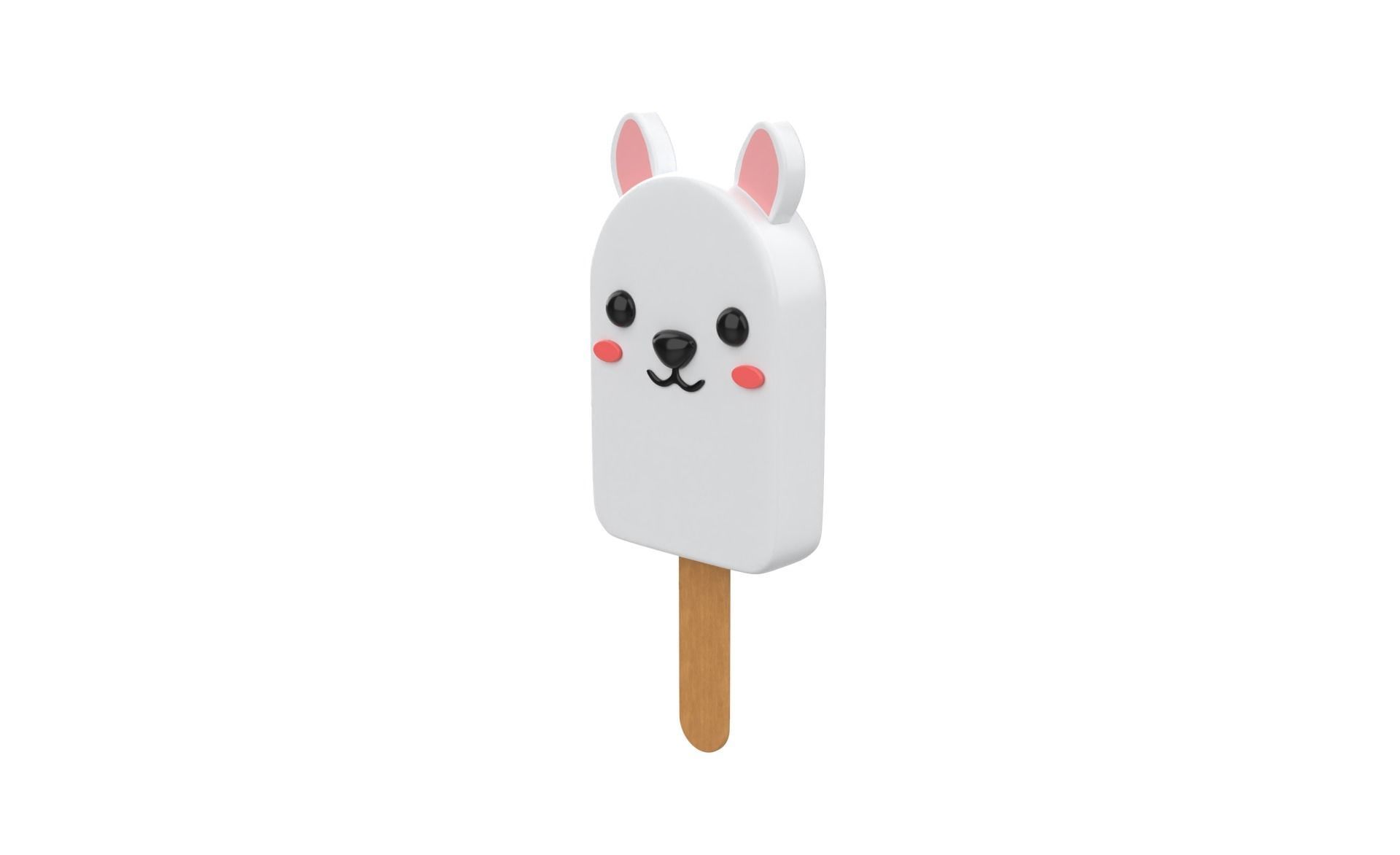 Cartoon Sheep Ice Cream Cute Low-poly 3D model_18