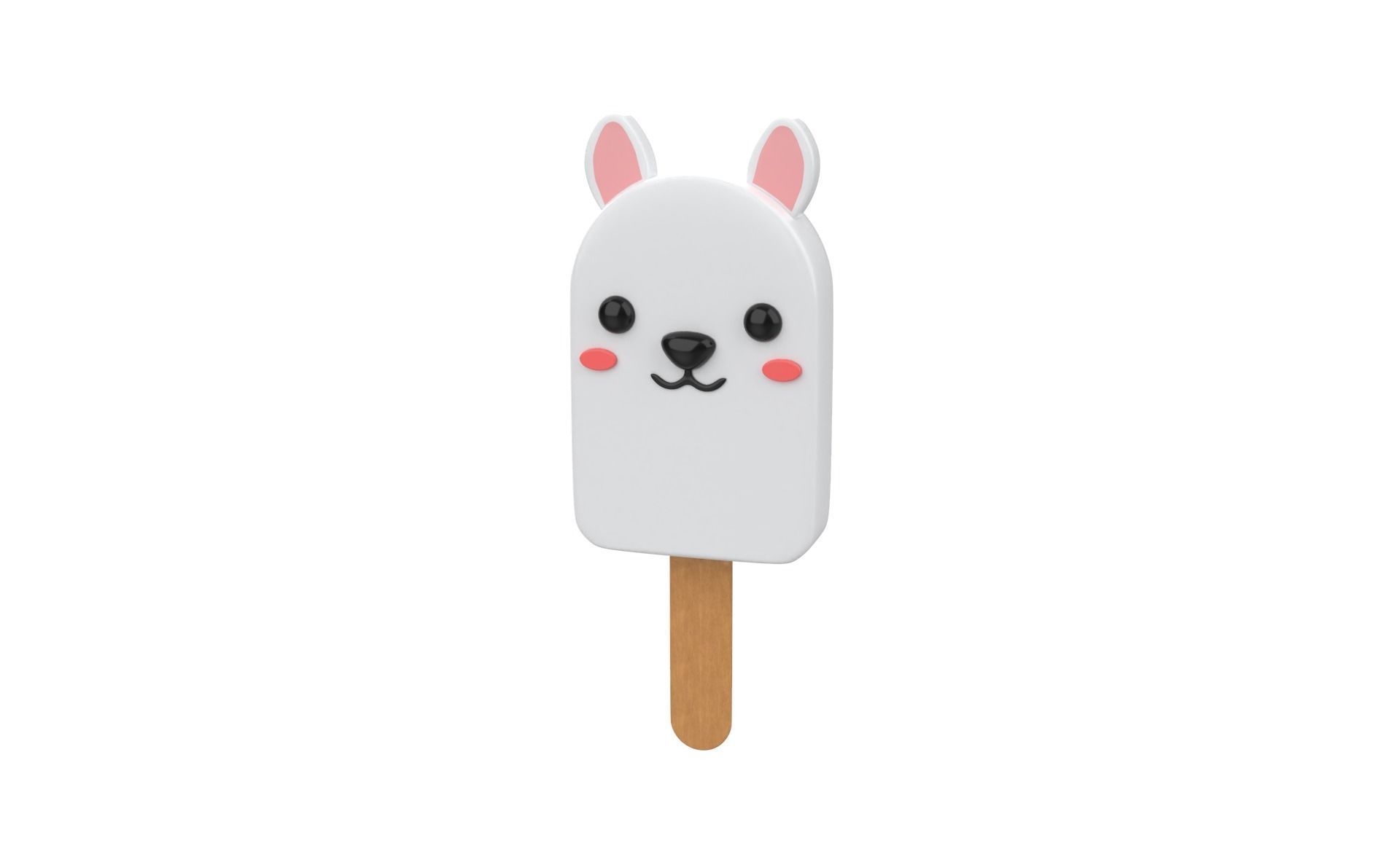 Cartoon Sheep Ice Cream Cute Low-poly 3D model_17