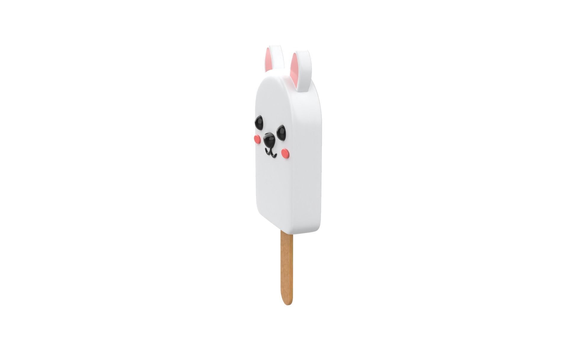 Cartoon Sheep Ice Cream Cute Low-poly 3D model_2