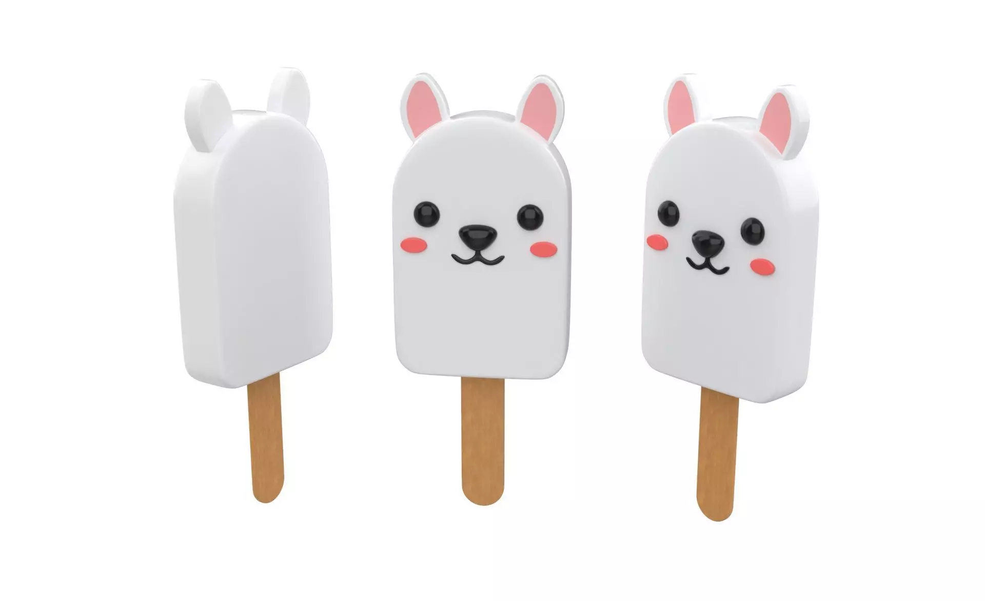 Cartoon Sheep Ice Cream Cute Low-poly 3D model_0