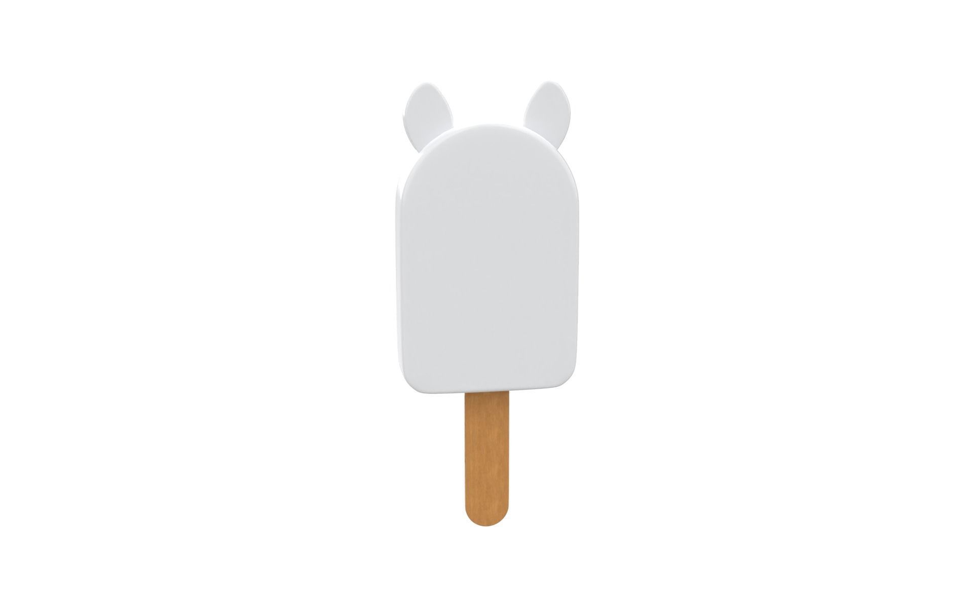 Cartoon Sheep Ice Cream Cute Low-poly 3D model_6